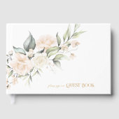 Pearl Blush Elegance Floral Wedding ID989 Gästebuch (Vorderseite)