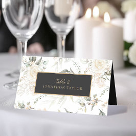 Pearl Blush Floral Elegance Muster Wedding ID989 Platzkarte