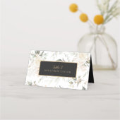 Pearl Blush Floral Elegance Muster Wedding ID989 Platzkarte (Vorderseite)