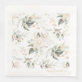 Pearl Blush Floral Elegance Muster Wedding ID989 Serviette (Vorderseite)