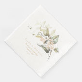 Pearl Blush Floral Elegance Wedding ID989 Serviette (Ecke)