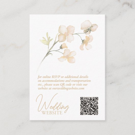 Pearl Blush Floral Elegance Wedding Website-ID989 Begleitkarte (Vorderseite)