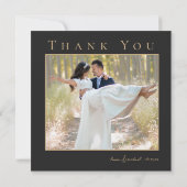 Pearl Blush Floral Wedding Foto ID989 Dankeskarte (Rückseite)