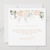 Pearl Blush Floral Wedding Foto ID989 Dankeskarte (Vorderseite)