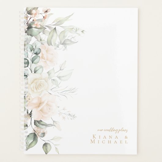 Pearl Blush Floral Wedding ID989 Planer (Vorderseite)