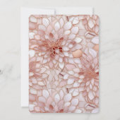 Pearl Blush Pink Rose Bloral Geburtstag Einladung (Rückseite)