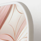 Pearl Blush Pink Rose Gold Abstrakt Pickleball Schläger (Linke Seite)