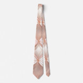 Pearl Blush Pink Rose Gold Abstrakte Hochzeit Krawatte (Vorderseite)