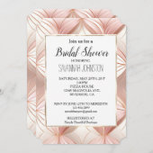 Pearl Blush Pink Rose Gold Brautparty Einladung (Vorne/Hinten)