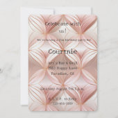 Pearl Blush Pink Rose Gold Glam Circles Birthday Einladung (Vorderseite)