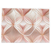 Pearl Blush Pink Rose Gold Große Geschenktüte (Rückseite)