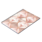 Pearl Blush Pink Rose Gold Notizblock (Linke Seite)