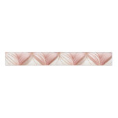Pearl Blush Pink Rose Gold Wedding Ripsband (Vorderseite)