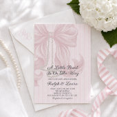 Pearl Bow Mädchen Baby Shower Einladung