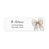 Pearl Bow White Return Address Label (Vorne)