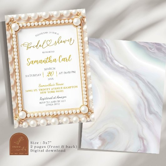 Pearl Brautparty Einladung