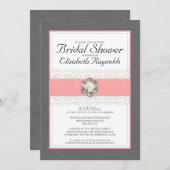 Pearl Bridal Dusche Einladungen (Vorne/Hinten)