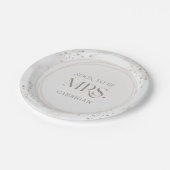 Pearl Bridal Shower Soon to be Mrs. Modern Minimal Pappteller (Schrägansicht)