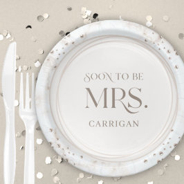 Pearl Bridal Shower Soon to be Mrs. Modern Minimal Pappteller