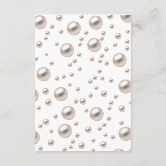 Pearl Bridge & Bräutigam Trivia Brautparty Card Hinweiskarte (Rückseite)