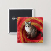 Pearl Cat über Afghanistan Button (Vorne & Hinten)