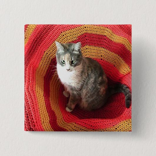 Pearl Cat über Afghanistan Button (Vorderseite)