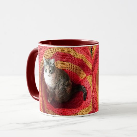 Pearl Cat über Afghanistan Tasse (Vorderseite Links)