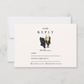 Pearl Champagne Glass Graduation RSVP Karte (Vorderseite)