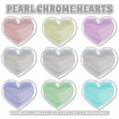 Pearl Chrome Hearts Aufkleber (Vorderseite)