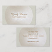 Pearl Circle Frame Business Card Visitenkarte (Vorne/Hinten)
