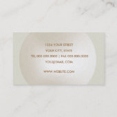 Pearl Circle Frame Business Card Visitenkarte (Rückseite)