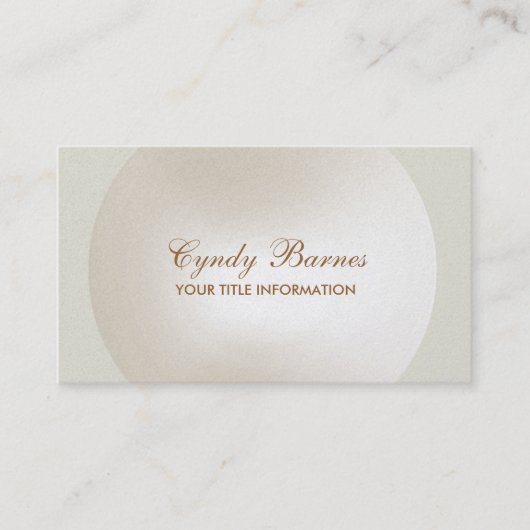 Pearl Circle Frame Business Card Visitenkarte (Vorderseite)