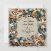 Pearl Coast Elegance Feiertagskarte (Vorderseite)