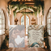 Pearl Coast Elegance Minimalistische Hochzeit Einl Einladung