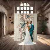 Pearl Coast Elegance Minimalistischer Hintergrund Wandteppich