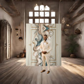 Pearl Coast Elegance Minimalistischer Hintergrund Wandteppich