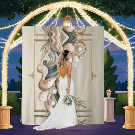 Pearl Coast Elegance Minimalistischer Hintergrund Wandteppich