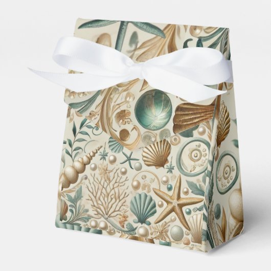 Pearl Coast Elegance Muscheln Gefallen Box Geschenkschachtel (Vorderseite)