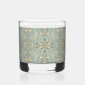 Pearl Coast Elegance Seafoam Nautical Printed Rocs Whiskyglas (Vorderseite)