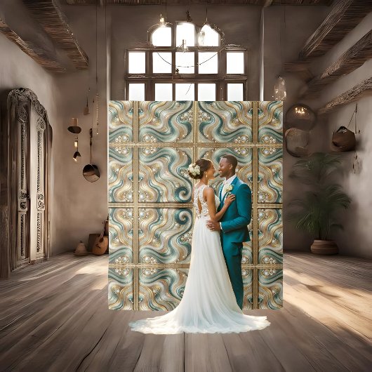 Pearl Coast Elegance Waves Hintergrund Wandteppich