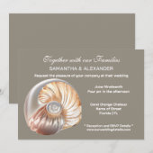 Pearl Conch Shell Beach Wedding Einladung (Vorne/Hinten)