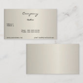 Pearl Cream Business Card Visitenkarte (Vorne/Hinten)