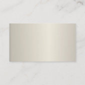 Pearl Cream Business Card Visitenkarte (Rückseite)