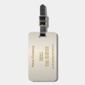 Pearl Cream Luggage Tag Gepäckanhänger (Vorderseite vertikal)