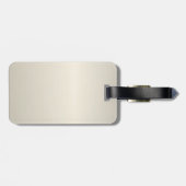 Pearl Cream Luggage Tag Gepäckanhänger (Rückseite horizontal)