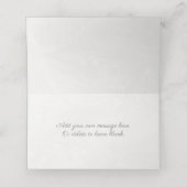 Pearl & Creme Spitzenherz Trauung Platzkarte (Innenseite Aufgefaltet)