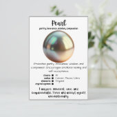Pearl Crystal Meaning Card Einladung (Stehend Vorderseite)
