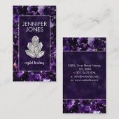 Pearl Crystals Cluster zu Amethyst Visitenkarte (Vorne/Hinten)