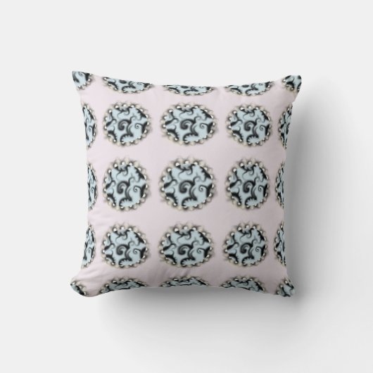 Pearl Damask Dot Throw Kissen (Vorderseite)