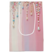 Pearl Dangle und Pastellstreifen Mittlere Geschenktüte (Rückseite)